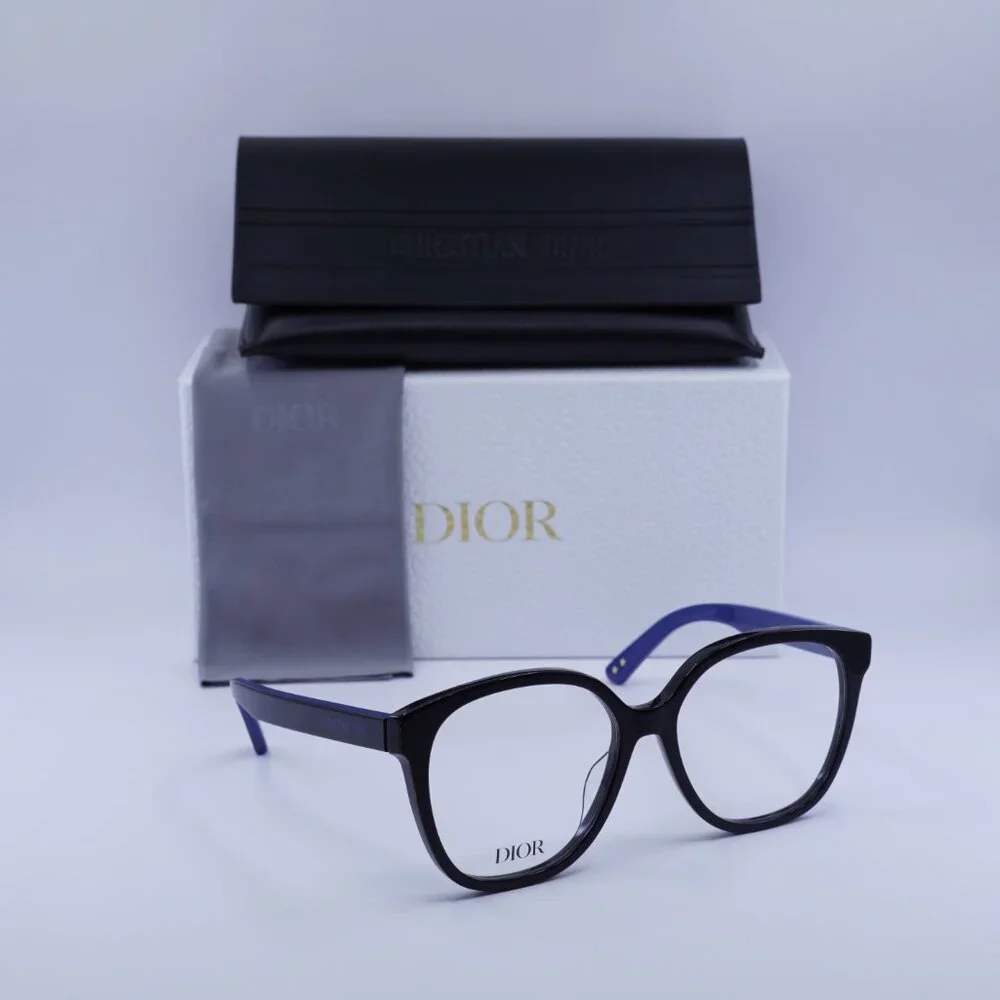 Final Price! Dior LaParisienneDiorO S3I 1000 Black/Blue Eyeglasses 56mm - Picture 3 of 11